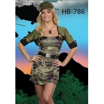 Hot women sexy army costume