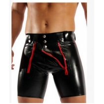 Sexy leather lingeries jumpsuits ladies pvc leather pants for men