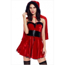 Christmas new Danish red two - piece stage costume