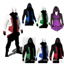 Assassin's Creed 3 Connor Jacket Red Black Cosplay Game