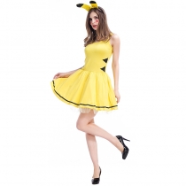 2017 new Pikachu clothing women cosplay costumes Japanese game clothing bee stage clothing
