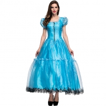 2017 Alice Fantasy Fairyland Princess Fairy Tale Princess Dresses Halloween Costume Dress