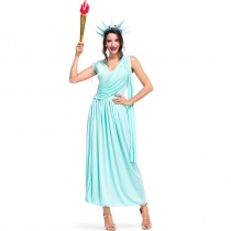 2018 new party carnival Statue of Liberty cosplay role-playing party performance costume stage costume