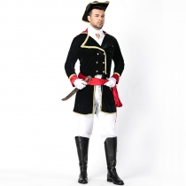 2018 new Halloween costume pirate stage play suit male knight uniform cosplay suit British inspection soldier honours team