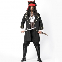 2018 new Halloween costume cosplay Jack captain male pirate costume male pirate bandet stage costume