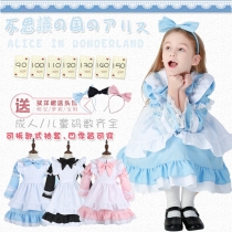 Alice in Wonderland Maid Costume Princess Dress Cosplay Dress Girl Parent-child Costume Halloween Costume