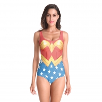 2019 European and American explosions swimming bikini Summer new magical woman digital printing one-piece swimsuit