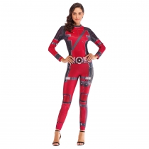 2019 Avengers Women's Death Service Sexy Digital Print Jumpsuit Cosplay Costume