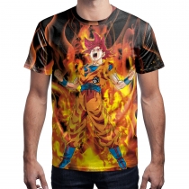 2019 explosion models 3D printed printed muscles Dragon Ball red short-sleeved T-shirt