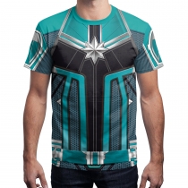 2019 Marvel Cos Superhero Captain Marvel Digital Print T-Shirt