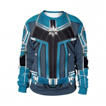 2019 new Carol Danvers Marvel superhero cosplay print collar round neck sweater