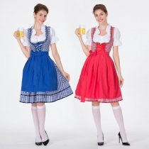 German Oktoberfest Bavarian traditional beer dress dress cotton embroidered maid costume maid costume