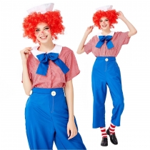 2019 new toy story mobilization clown costume Halloween theme party stage men and women with the same paragraph clown costume