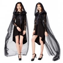 2019 new black cloak cloak vampire demon dark messenger witch Halloween party costume