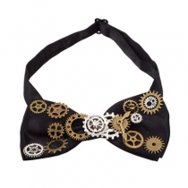 Steampunk accessories lolita retro bow tie personality gear black bow