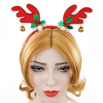 Christmas headband ornament plush red headband hair bells deer hair accessories gift supplies