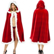 Christmas Cape Cloak Little Red Riding Hood Christmas Cloak Children's Party Stage Costume Christmas Costume Adult