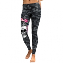 2019 new European and American Shantou camouflage digital printing low waist leggings tights