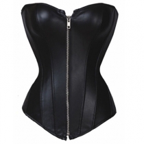 Slimming body, court corset, corset, punk shaper, abdomen, body, imitation leather, zipper, SM underwear