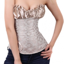 European-style sexy lingerie source court dress corset cashew flower plastic tops explosion models