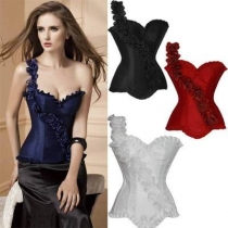 Explosion models European and American sexy one-shoulder chest shape dress