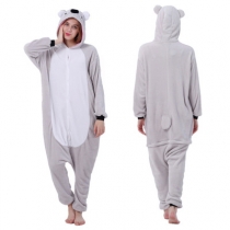 Koala Siamese pajamas animal winter flannel cartoon cute gray autumn couple costume cosplay