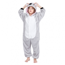 Children's flannel cartoon one-piece pajamas koala baby animal home costume cosplay performance suit