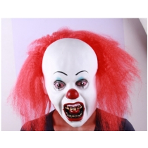 New Clown Back to the Soul 2 Mask Headgear Red Hair Scary Latex Ghost Demon Clown Red Hair Mask