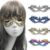 Halloween mask bronzing lace mask masquerade party half face sexy eye mask pointed color mask