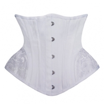 5 buckle 12 steel bone jacquard arc-shaped span-protecting hourglass shapewear strong belly plastic top corset retro waist clip
