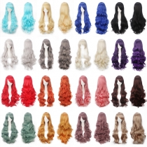 Cos Anime Wig Multicolor 80CM Universal Long Curly Hair European and American Ladies Wig Wholesale