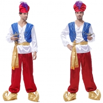 Halloween cosplay costume adult adult Aladdin magic lamp prince costume