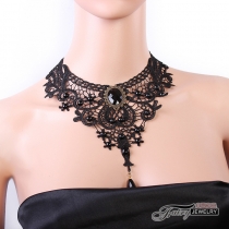 Retro European and American jewelry lace ladies necklace foreign trade jewelry original black clavicle chain in stock