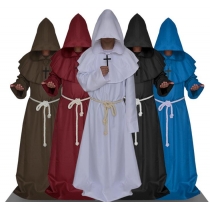 Costume medieval monk clothes monk robe wizard clothes priest clothes Christian five-color optional