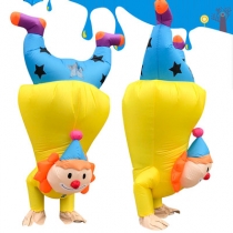 Halloween celebration handstand clown inflatable clothes funny outdoor inflatable school toy show activity costume