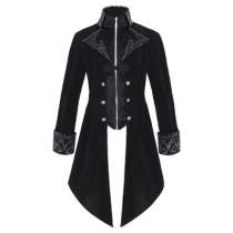 Europe and the United States million Christmas tuxedo medieval retro clothing mid-length punk new men's coat