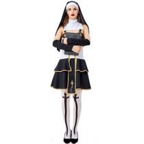 Halloween costume priest maria nun cosplay costume