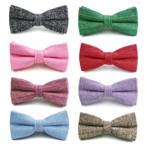 New fashion trendy bow tie for men and women, linen bow tie, groom, best man, host bow tie