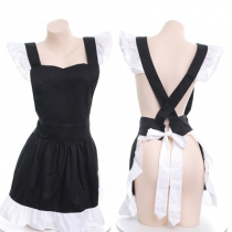 Japanese maid ruffled princess apron sexy maid sexy suit women's cute apron uniform performance clothing