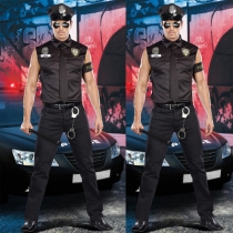 New Halloween men's police uniforms men's role-playing instructor costume uniforms temptation DS stage costumes