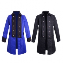 Retro Jacket Coat Coat Medieval Gothic Men's Coat Halloween Cosplay Stage Suit