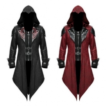 2021 New European and American Medieval Halloween Retro Splicing Jacket Male Gothic Dark Costume