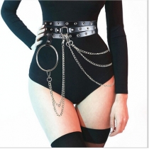 New punk style concave shape waist chain fire hot sexy casual belt chain jewelry female belt