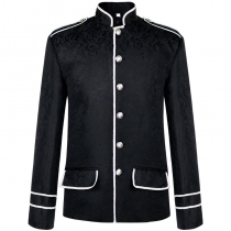 Men's Steampunk Jacket Gothic Military Uniform Blazer Victorian Jacket