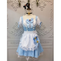Cosplay princess dress loli maid costume super cute blue maid costume anime costume cute suit