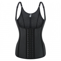 Glossy 25 steel-bone plastic top with small shoulder straps, rubber corset, waist shaping, breast support, rubber body shaping vest