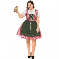 German Oktoberfest Fat Man Wear Bavarian Traditional Beer Wear Dresses Festive Party Prom Wear Large Size