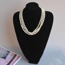 1920s Flapper Girls Bachelorette Party Long Layered Pearl Necklace