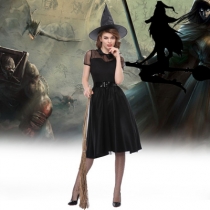 Halloween new black gauze witch costume witch vampire costume dark night ghost game costume stage costume