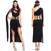 European Greek goddess slim irregular dress Halloween